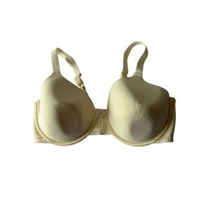 Vanity Fair Beauty Back Full Coverage Bra 36D Light Yellow T-Shirt  Style 76380